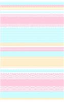 Bullet Dot Grid Journal: Cute Pink Blue Yellow Doodles Pastel Colors Stripes Pattern, Dotted Grid, (5.5 x 8.5)