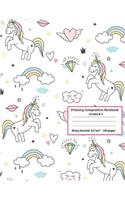 Primary Composition Notebook, Grades K-2, Story Journal: Cute Unicorn Primary Composition Notebook For Girls, Kids, Primary Composition Book: Picture Space For Drawing & Dashed Midline, Schools & Teaching (5 Primary Composition Notebook with Picture Story (Book 5))
