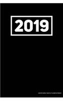 2019 Undated Weekly Monthly Planner Notebook