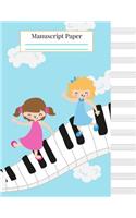 Manuscript Paper: Music Composition Notebook for Girls
