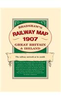 Bradshaw's Railway Map Britain and Ireland 1907