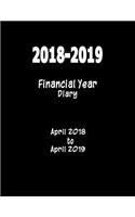 2018-2019 Financial Year Diary: April 2018 to April 2019 - 8.5x11 - Week on Page