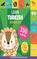 Learn turkish - 150 words with pronunciations - Advanced: Picture book for bilingual kids