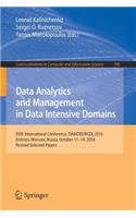 Data Analytics and Management in Data Intensive Domains