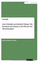 Arno Schmidts unvollendete Träume. Die Prosaform des Traums in der Theorie der Berechnungen