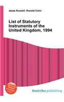 List of Statutory Instruments of the United Kingdom, 1994: (English)