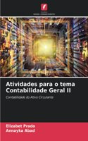 Atividades para o tema Contabilidade Geral II