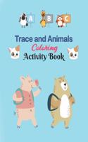ABC Trace and Animals Coloring Activity Book