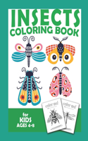 Insects Coloring Book For Kids Ages 4-8: Bug Activities For Kids Lady Bug Spider Fun Learning Edcational Activity Boys