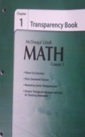 McDougal Littell Math Course 3: Transparency Book: Chapter 1 Course 3(McDougal Littell Math Course 3)