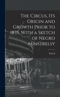 Circus, its Origin and Growth Prior to 1835, With a Sketch of Negro Minstrelsy