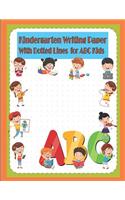 Kindergarten Writing Paper with Dotted Lines for ABC Kids