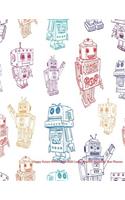 Happy Future Robot 2019-2020 Large Monthly Academic Year Planner: (2020 Cute Planners)