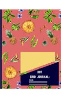 Dot Grid Journal: Roman watercolor cute journal for teens. tropical school, fruit punch dot grid paper to write in