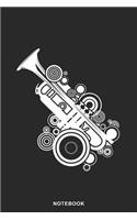 Trumpet Instrument Art Graphic Notebook