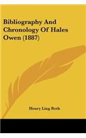 Bibliography And Chronology Of Hales Owen (1887)