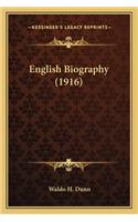 English Biography (1916)