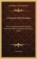 A Proposito Della Procedura