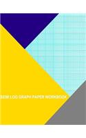 Semi Log Graph Paper Workbook: 180 Divisions (Long Axis 5th 10th Accent By 1 Cycle