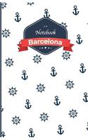 Notebook: Lined, Soft cover, 5.5 x 8.5 inch, 130 pages, Anchors pattern