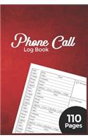 Phone Call Log Book