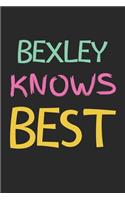 Bexley Knows Best: Lined Journal, 120 Pages, 6 x 9, Bexley Personalized Name Notebook Gift Idea, Black Matte Finish (Bexley Knows Best Journal)