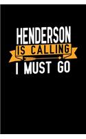 Henderson is calling I Must go: Graph Paper Vacation Notebook with 120 pages 6x9 perfect as math book, sketchbook, workbook and diary