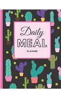 Daily Meal Planner: Food Planner - Healthy Cactus Monthly Weekly Meals Journal - Track Plan And Organize Your Diet With Grocery Shopping List - Loss Weight Diary - Beau