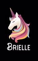 Brielle: Personalized Custom Name Unicorn Themed Monthly 2020 Planner (Calendar, To Do List, Monthly Budget, Grocery List, Yearly Financial Goals) Gift for G