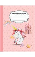Primary Composition Notebook: Kindergarten Unicorn Journal Writing Notebook K-2 Handwriting Kids Education School Teacher Supplies 8.5x11 Inches 110 Pages(4 Handwriting for Kindergarten)