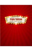 Triple Yahtzee Score Record: Triple Yahtzee Game Record Keeper Book, Triple Yahtzee Scoresheet, Triple Yahtzee Score Card, Keep track of all the scores, Size 8.5 x 11 Inch, 100 