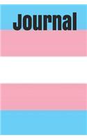 Journal: A Lined Notebook with the Trans Flag on It to Show Your Colours in Your Every Day Needs