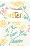 Notes: Floral Matte Cover Design Composition Notebook College Ruled Journal Daily and Planner for School Subjects, Writing Notes, Diaries, to Do List