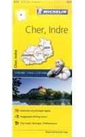 Cher, Indre - Michelin Local Map 323