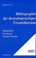 Bibliographie Der Deutschsprachigen Frauenliteratur 2003