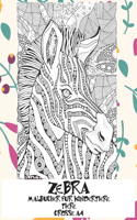 Malbücher für Kindertiere - Grosse A4 - Tiere - Zebra