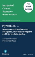 MyLab Math -- Access Card -- Developmental Mathematics: Prealgebra, Introductory Algebra, and Intermediate Algebra -- 18 Week Access(English)