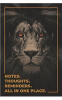 Be Strong and Courageous. Notes. Thoughts. Reminders. All in one place.: Lion Notebook Journal