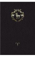 Monogram Aries Notebook: (Monogram Black 150 Lined)