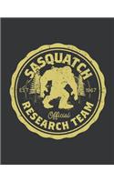 Notebook: Sasquatch Official Research Team Bigfoot Lover Journal & Doodle Diary; 120 Squared Grid Pages for Writing and Drawing - 8.5x11 in.