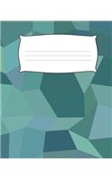 TEAL Composition Notebook: 7.5 X 9.25 Primary Ruled 110 pages book for girls, kids, school, students and teachers