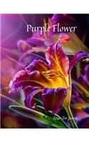 Purple Flower Large Dot Journal