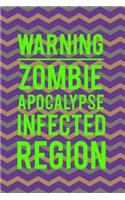 Warning Zombie Apocalypse Infected Region