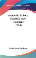 Annotatio in Loca Nonnulla Novi Testamenti (1824)