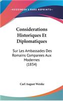 Considerations Historiques Et Diplomatiques