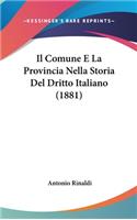 Il Comune E La Provincia Nella Storia del Dritto Italiano (1881)