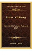 Studies In Philology
