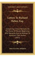 Letters To Richard Heber, Esq.