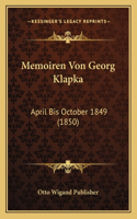 Memoiren Von Georg Klapka