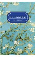 My Address the Artist: Address Book with Pocket Size: Address, Phone, Email, Emergency Contact - Vangogh Art Design